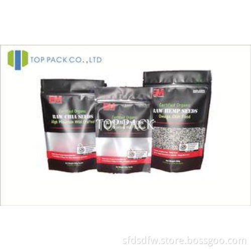 Mini Window Foil Stand Up Pouches For Snack , Foil Bags For